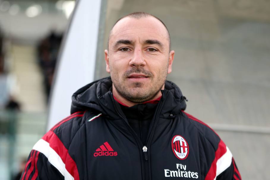 Il tecnico del Milan Cristian Brocchi. Pegaso News